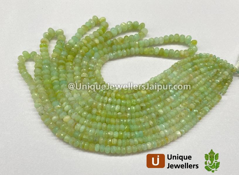 Peruvian Blue Opal Shaded Faceted Roundelle Beads